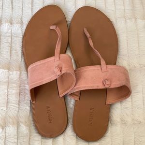 FOREVER 21 SUEDE SLIP ON SANDALS